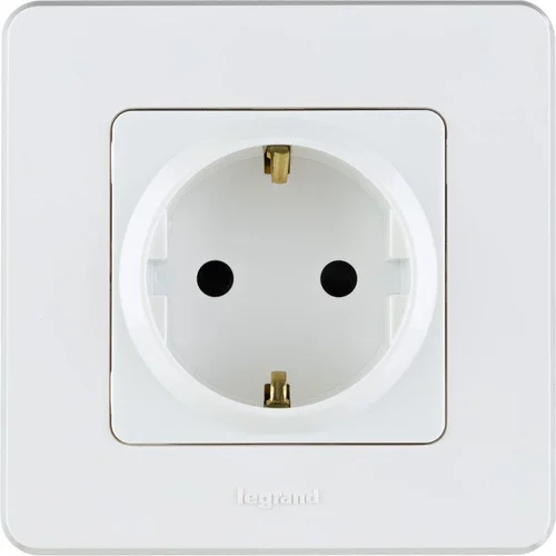 Розетка 1-м СП Inspiria 16А IP20 250В 2P+E защ. шторки немецк. стандарт механизм бел. Leg 673730 Розетка 1-м СП Inspiria 16А IP20 250В 2P+E защ. шторки немецк. стандарт механизм бел. Leg 673730